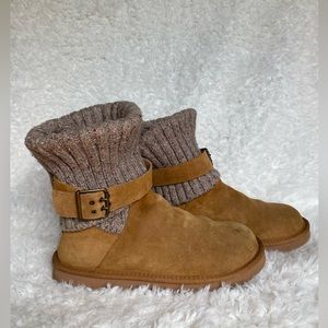 UGG Boots Size 8 Brown With Knit Cuffs
